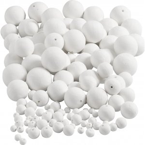 Flrteballer - hvite - forskjellige strrelser - 240 stk