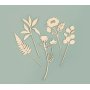 Set med 10 plywoodblommor, ca 24 cm, 4 mm tjocka Set med 10 plywoodblommor, ca 24 cm, 4 mm tjocka