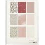 Vivi Gade designpapir i blokker - beige/rosa - 24 ark