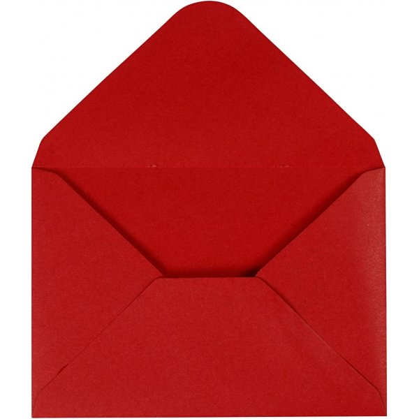 Kuvert - röd - 11,5 x 16 cm - 10 st Kuvert - röd - 11,5 x 16 cm - 10 st