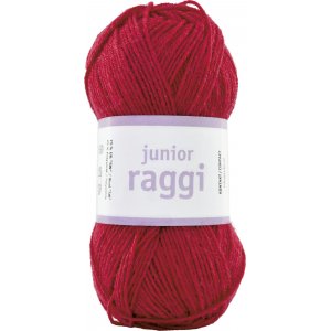 Junior Raggi garn 50g Varm rød