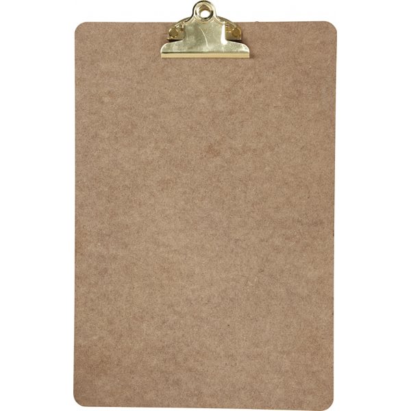 Clipboard/ritunderlag - mässing - A4 Clipboard/ritunderlag - mässing - A4