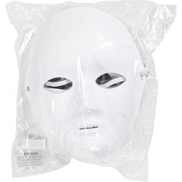 Helmask av papp - vit - 10 st Helmask av papp - vit - 10 st