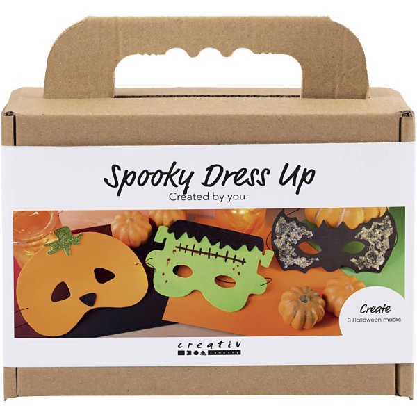 DIY-sæt Masker Halloween farver 3 masker - Håndværkssæt DIY-sæt Masker Halloween farver 3 masker - Håndværkssæt
