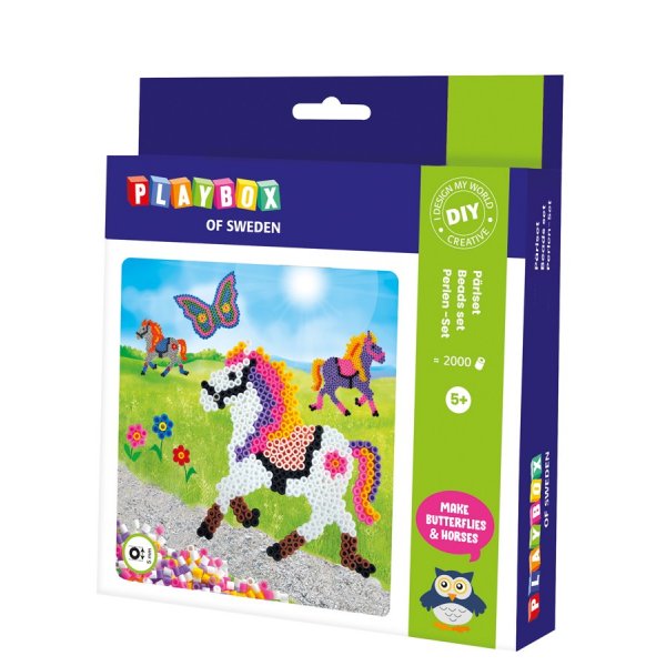 Pärlset häst och fjäril Pärlset häst och fjäril