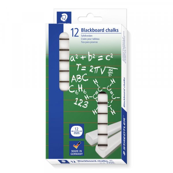 Tavelkritor Vit - 12 kritor