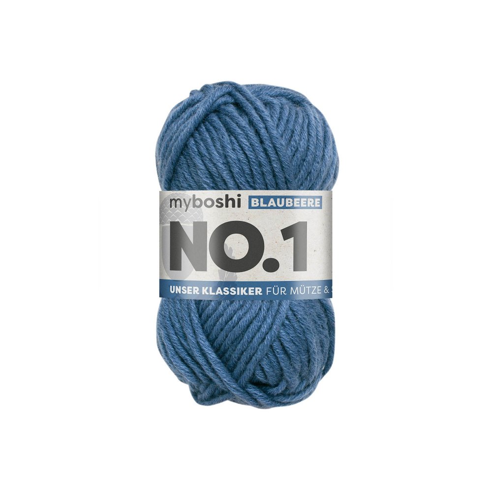 Myboshi No.1 - 50 g - Blue Berry - Myboshi garn, Garn, Strikke, hækle, knytte og væve