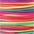 Flerfarget slipssnor - neonfarger - 28 m