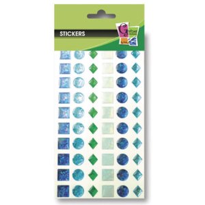 Epoxystickers i blandade blå och gröna nyanser, 12 mm, 78-pack Epoxystickers i blandade blå och gröna nyanser, 12 mm, 78-pack