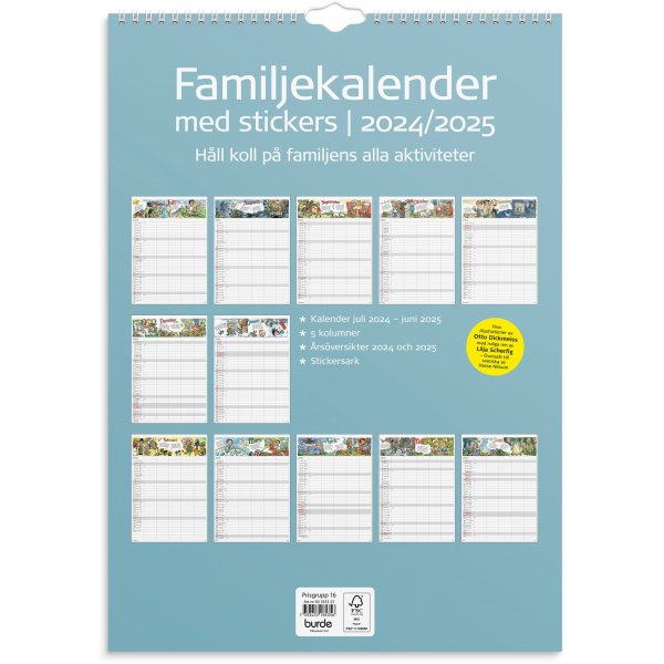 Familiekalender 24/25 - Klistremerker Familiekalender 24/25 - Klistremerker