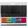 Colortime-pennor - svart - 2 mm - 18 st