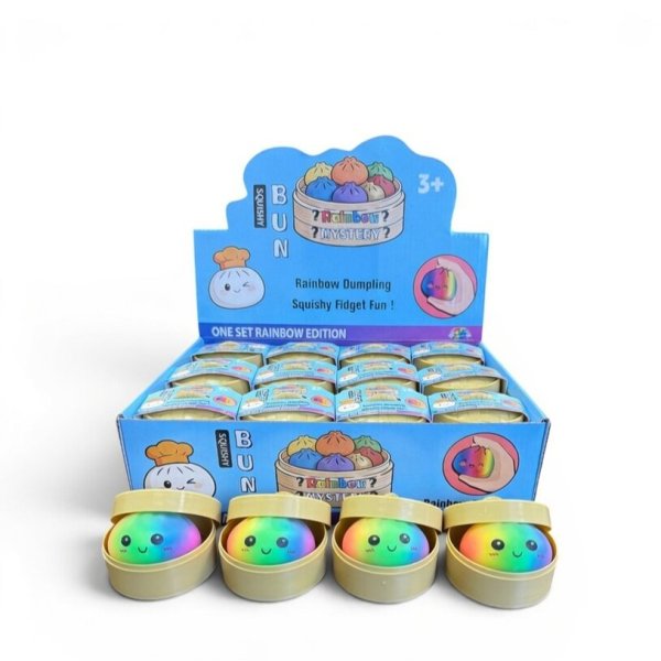 Squishy Dumpling 5,5 cm - Regnbue Squishy Dumpling 5,5 cm - Regnbue