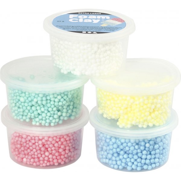 Foam Clay Extra Large - mixade färger - 5 x 25 g Foam Clay Extra Large - mixade färger - 5 x 25 g