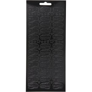 Klisterm�rker hat 10x23 cm sort - 1 ark