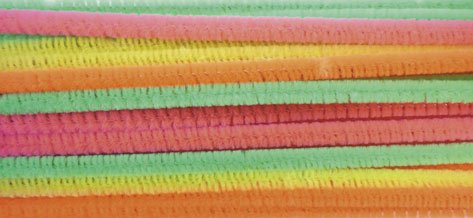 F�rgade chenillepipor 6 mm, 28-pack
