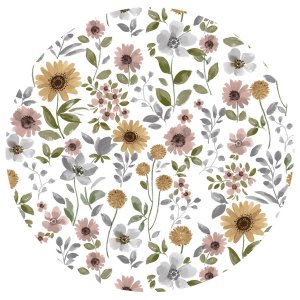 Vaxduk med v�xt motiv - Rosa