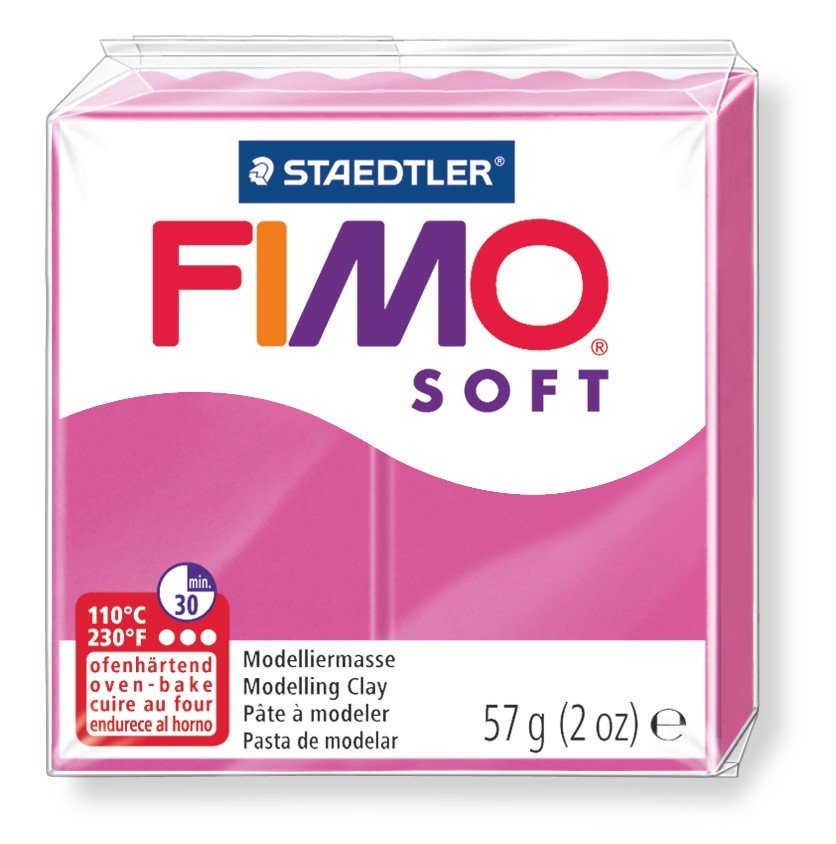 Modellervoks Fimo Soft 57 g - Hindbær - Fimolera, Modellere, Hobbyartikler til børn, Hobbymateriale, Håndværk