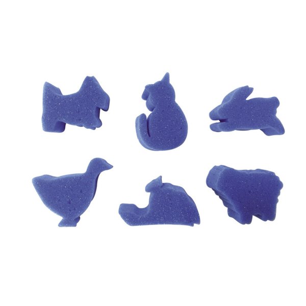 Skumgummist�mplar djur 5 x 5 cm, 6-pack