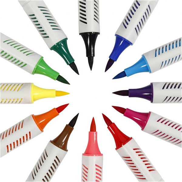 Sketch markers - standardfärger - 12 st Sketch markers - standardfärger - 12 st