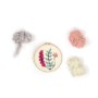 Punch needle-kit med v�xtmotiv, 20 cm