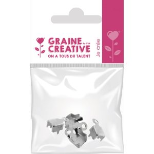 4-pack silverfärgade klämfästen 2 mm 4-pack silverfärgade klämfästen 2 mm