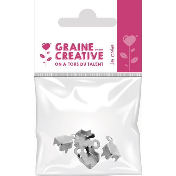 4-pack silverfärgade klämfästen 2 mm 4-pack silverfärgade klämfästen 2 mm