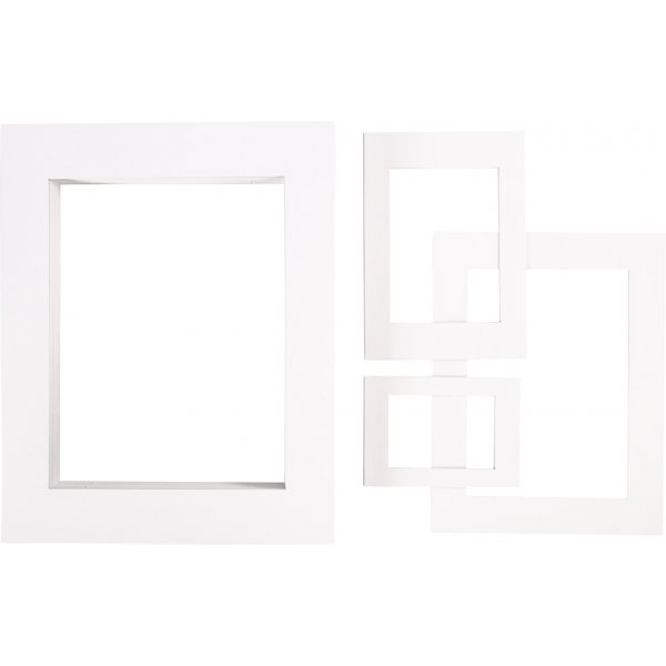 Passepartoutramar - vit - A3, A4, A5, A6 - 4 x 100 st Passepartoutramar - vit - A3, A4, A5, A6 - 4 x 100 st
