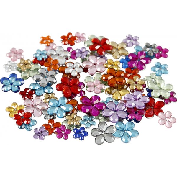 Rhinestones - mixade färger - Ø6+10+12 mm - 252 st Rhinestones - mixade färger - Ø6+10+12 mm - 252 st