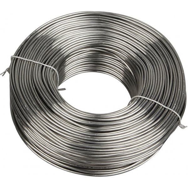 Aluminiumtråd - Ø2 mm - silver - 100 m Aluminiumtråd - Ø2 mm - silver - 100 m