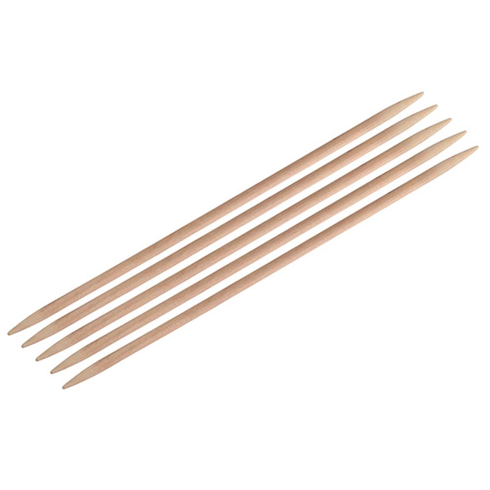 Ermpinner Basix Birch - 20 cm / 2,50 mm - Strømpepinner, Strikkepinner, Strikking, Strikke, hekle, knyte & veve