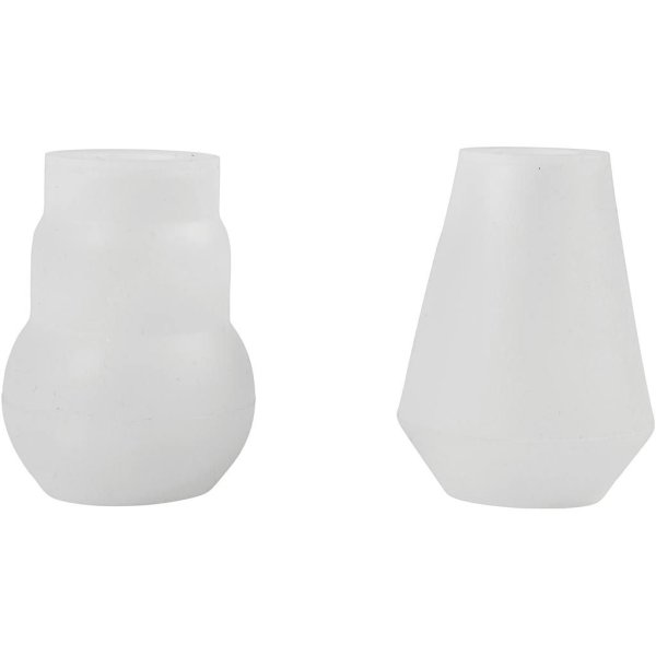 Silikonform Vase og lysholder 7,5 cm matt gjennomsiktig 2 stk Silikonform Vase og lysholder 7,5 cm matt gjennomsiktig 2 stk