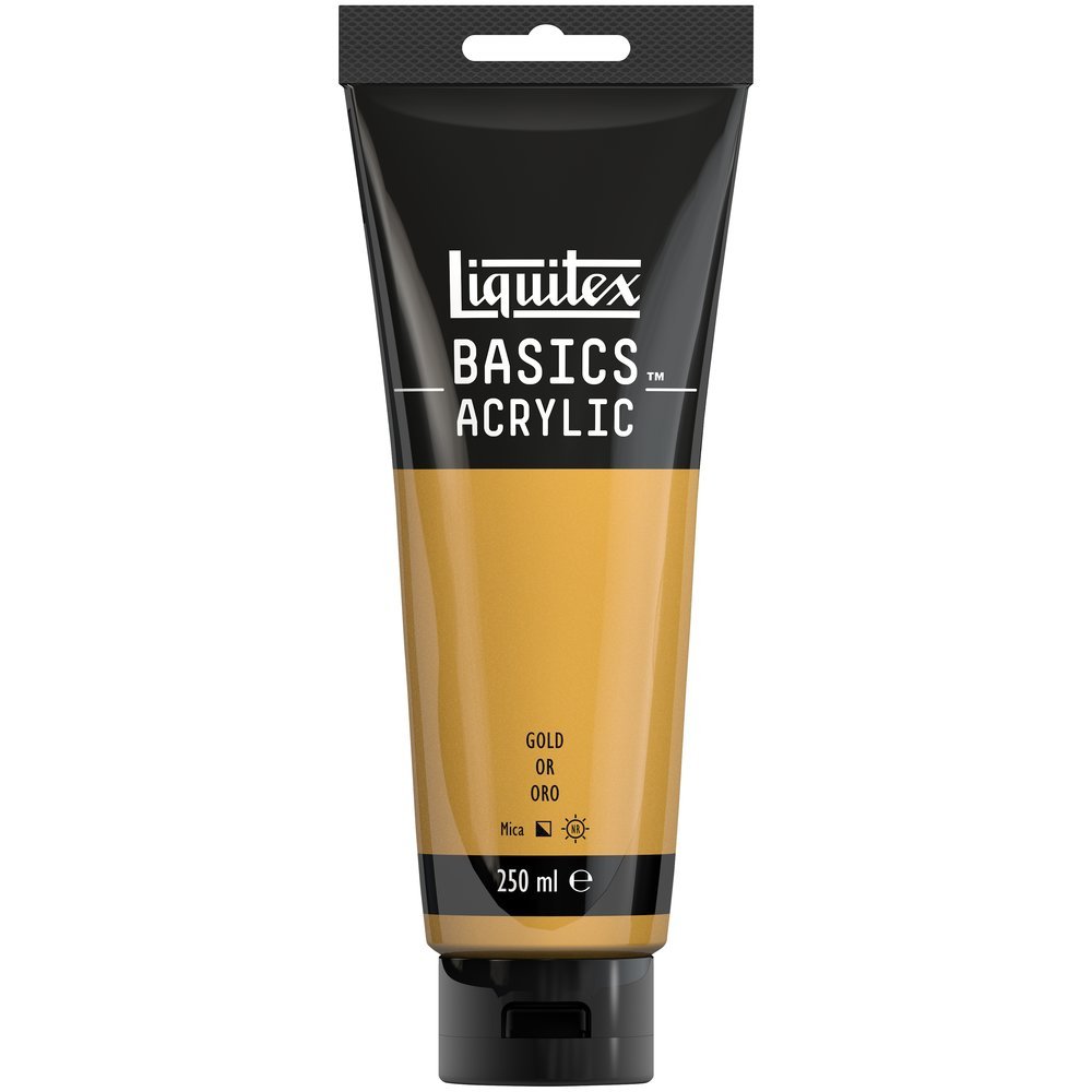 Akrylfärg - Liquitex Basics - 250ml - Gold - Akrylfärger, Konstnärsfärger