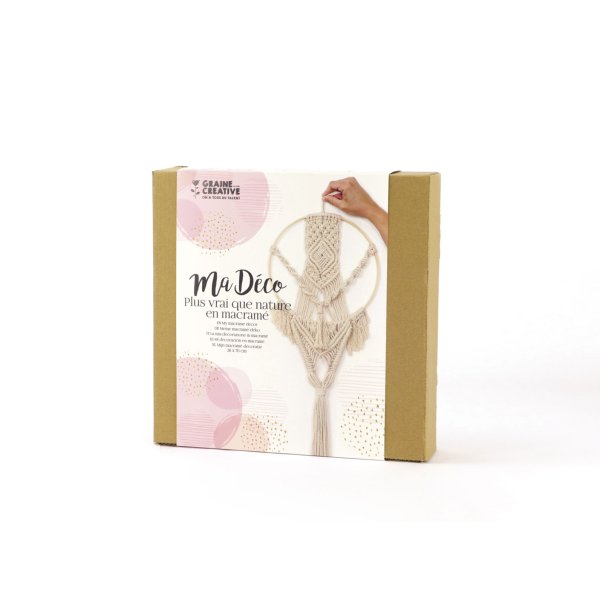 Macram�-kit f�r rund v�ggdekoration 26 x 70 cm
