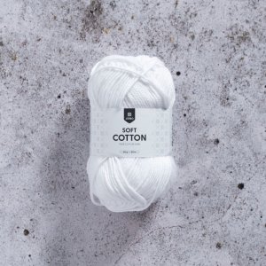 Soft Cotton garn 50 g Hvid