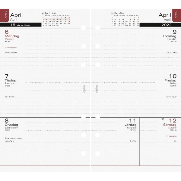 Aplan Diary Classic Refill 18M