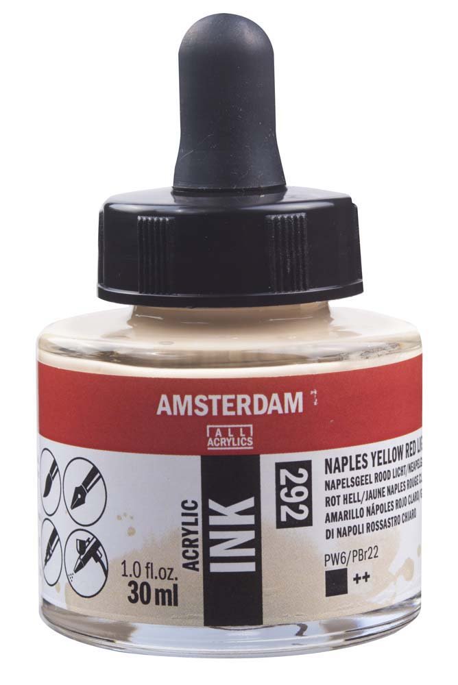 Akryltusch Amsterdam 30 ml - Naples Yellow Red Light - Tusch & Blæk, Kunstnerfarver