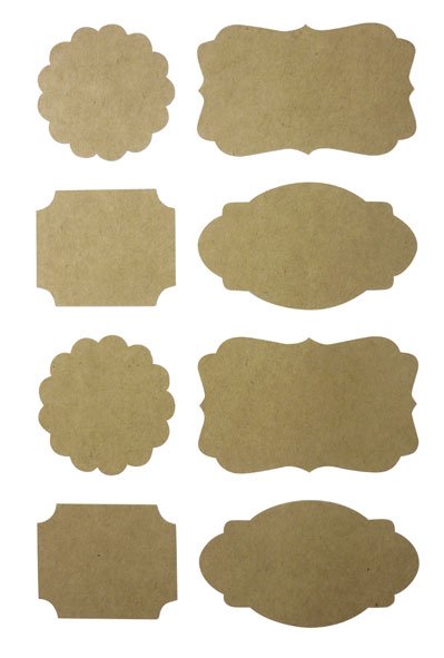 Klistermärken ramar kraftpapper 30 mm, 32-pack Klistermärken ramar kraftpapper 30 mm, 32-pack