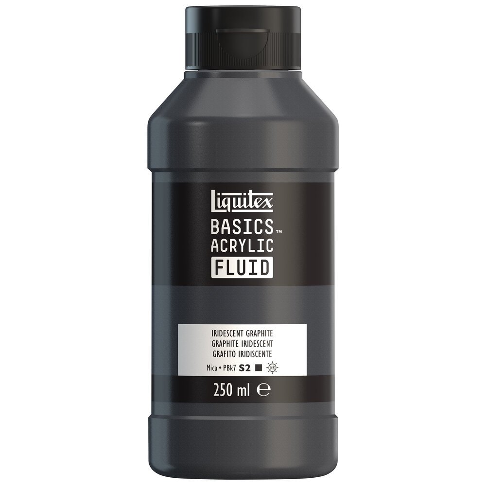 Akrylfärg - Liquitex Basics Fluid - 250ml - Iridescent Graphite - Akrylfärger, Konstnärsfärger