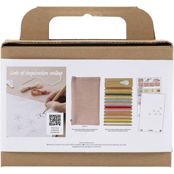Mini DIY Kit Broderi - dusty rose - Kuvertväska Mini DIY Kit Broderi - dusty rose - Kuvertväska