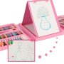 Rit- och m�larset 208 delar i v�ska Rosa