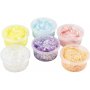 Glitter clay, pastellfrger, 6x20 ml