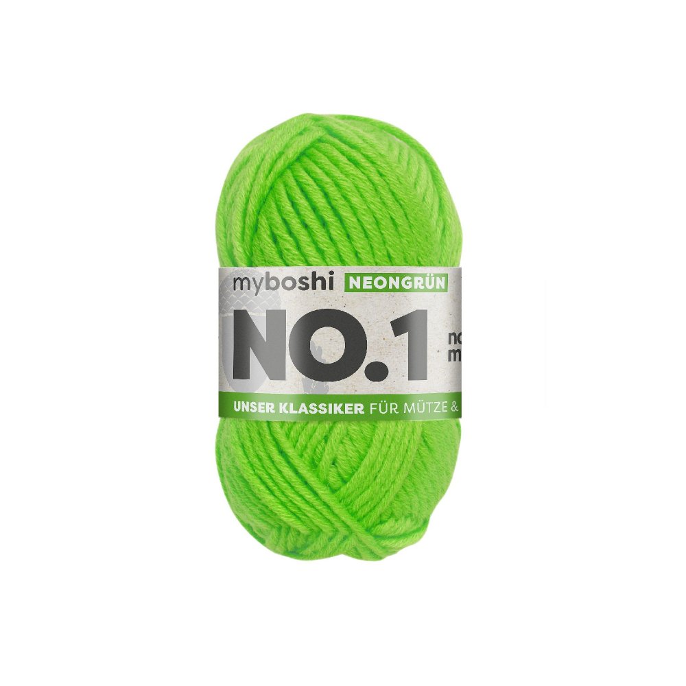 Myboshi No.1 - 50 g - Neongrøn - Myboshi garn, Garn, Strikke, hækle, knytte og væve