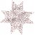 Stjernestrimler - rd - hvid - 6,5+11,5 cm, 48 strimler