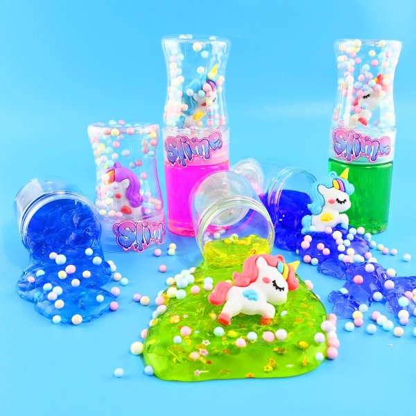 Mystery Slime Unicorn 180g - med enhörning och dekorkulor Mystery Slime Unicorn 180g - med enhörning och dekorkulor
