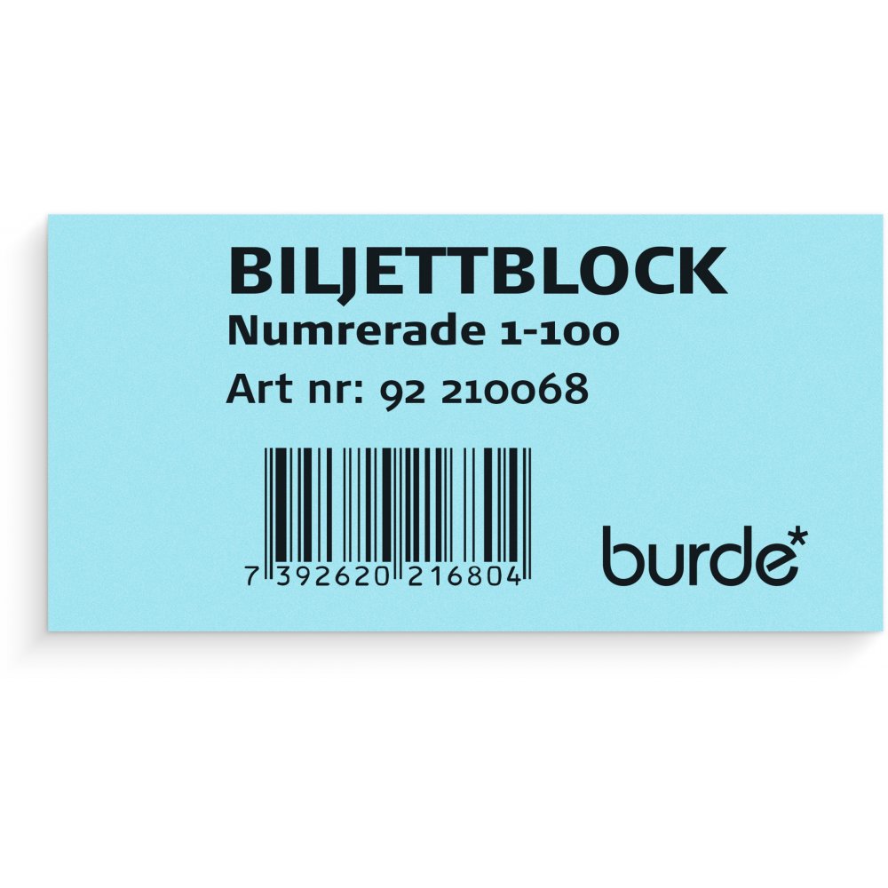 Billetblok 1-100 - Formularer, Papir, Kontorartikler