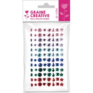 Ark med 96 blandade färgglada epoxistickers Ark med 96 blandade färgglada epoxistickers