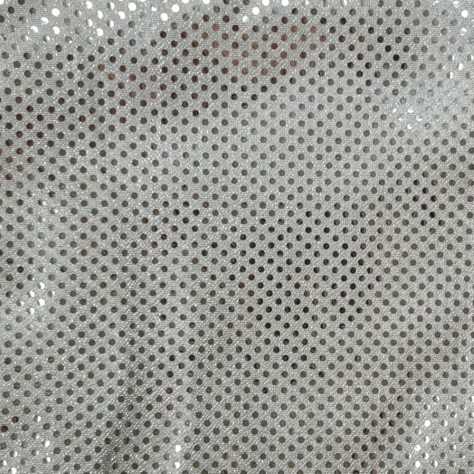 Sequin Stof Sparse (Lille) - Sølv - Pallietstof, Beklædningsstoffer, Stof