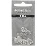 Smykkeanheng Laget med kjærlighet sølvbelagt 12 x 8 mm 10 stk Smykkeanheng Laget med kjærlighet sølvbelagt 12 x 8 mm 10 stk
