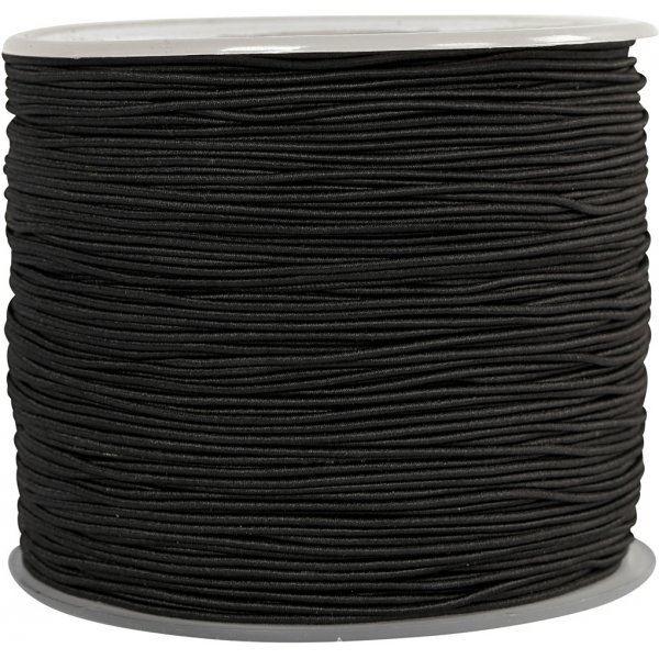 Elastiskt snöre 1 mm - svart - 250 m Elastiskt snöre 1 mm - svart - 250 m