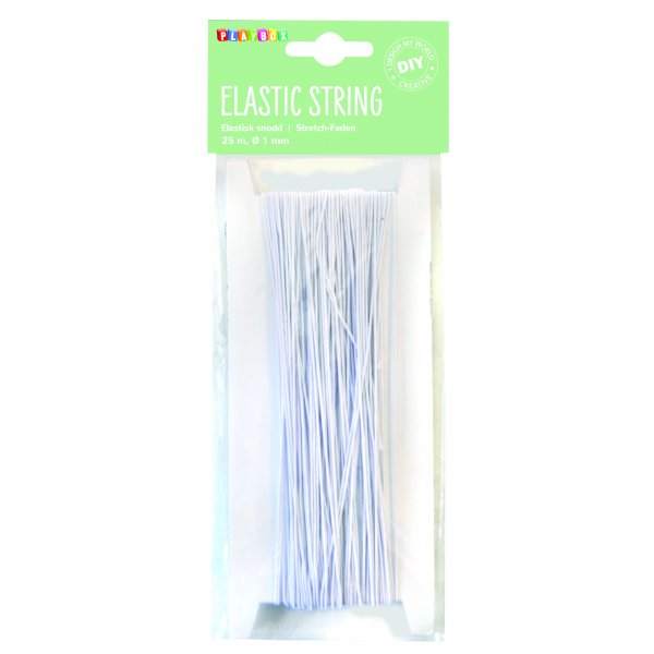 Elastisk snodd - Vit - Olika l�ngder!